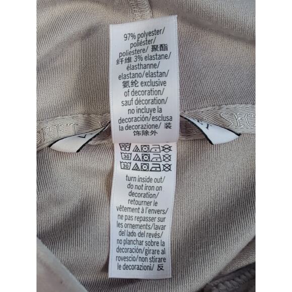 Victoria’s Secret Hoodie Womens XL Blush Ribbed Velour Velvet Cropped Pullover - Picture 9 of 10